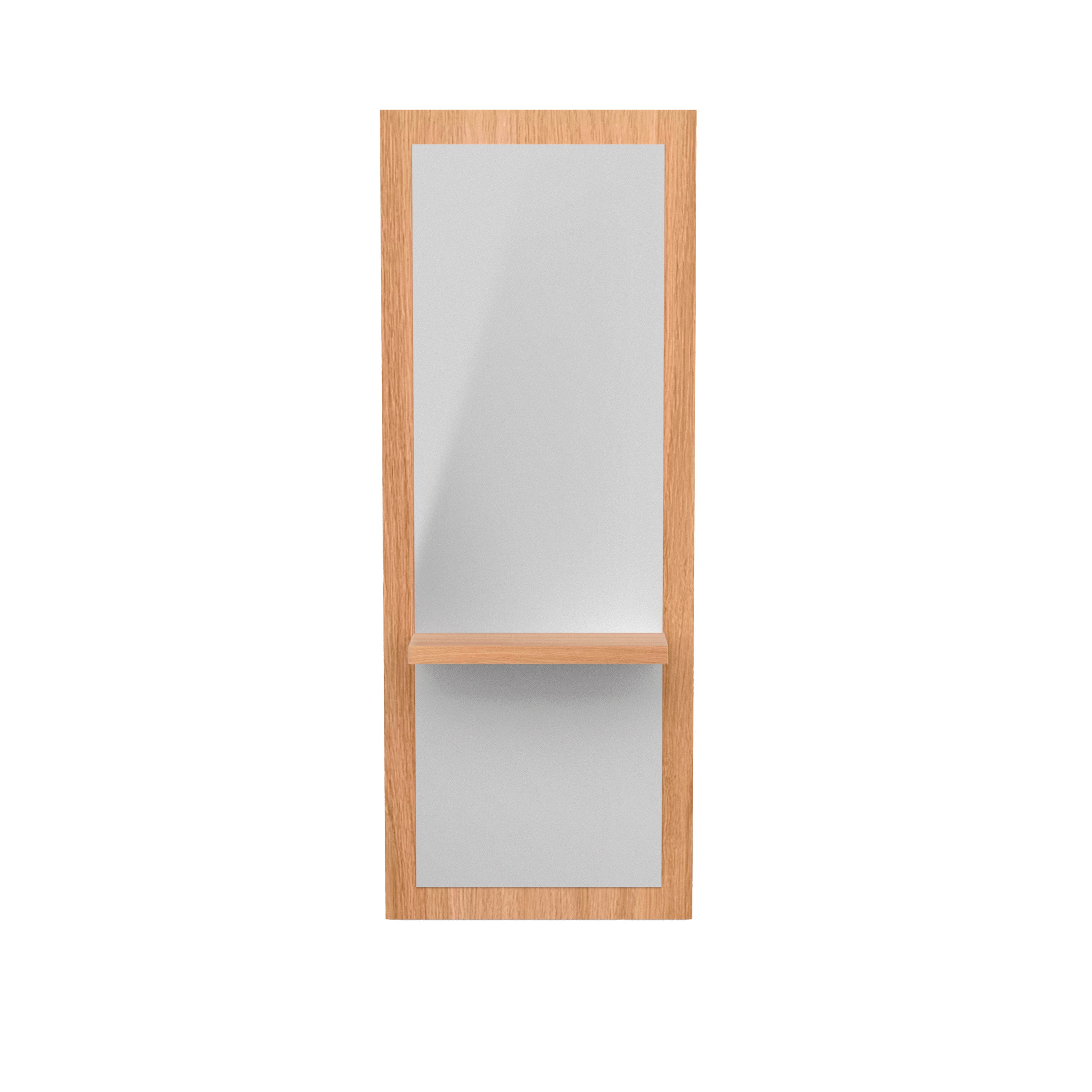 MYC Friseur Bedienplatz Modern Holz – Spiegelstation mit Ablage | Salon Arbeitsplatz Minimal