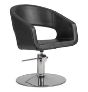 MYC BOHO Friseurstuhl in eleganter Schwarz-Farbe, Luxuriöser Friseur stuhl mit Runder Fuß