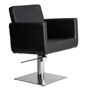 MYC CHIC Q Friseurstuhl in eleganter Schwarz-Farbe, Luxuriöser Friseur stuhl