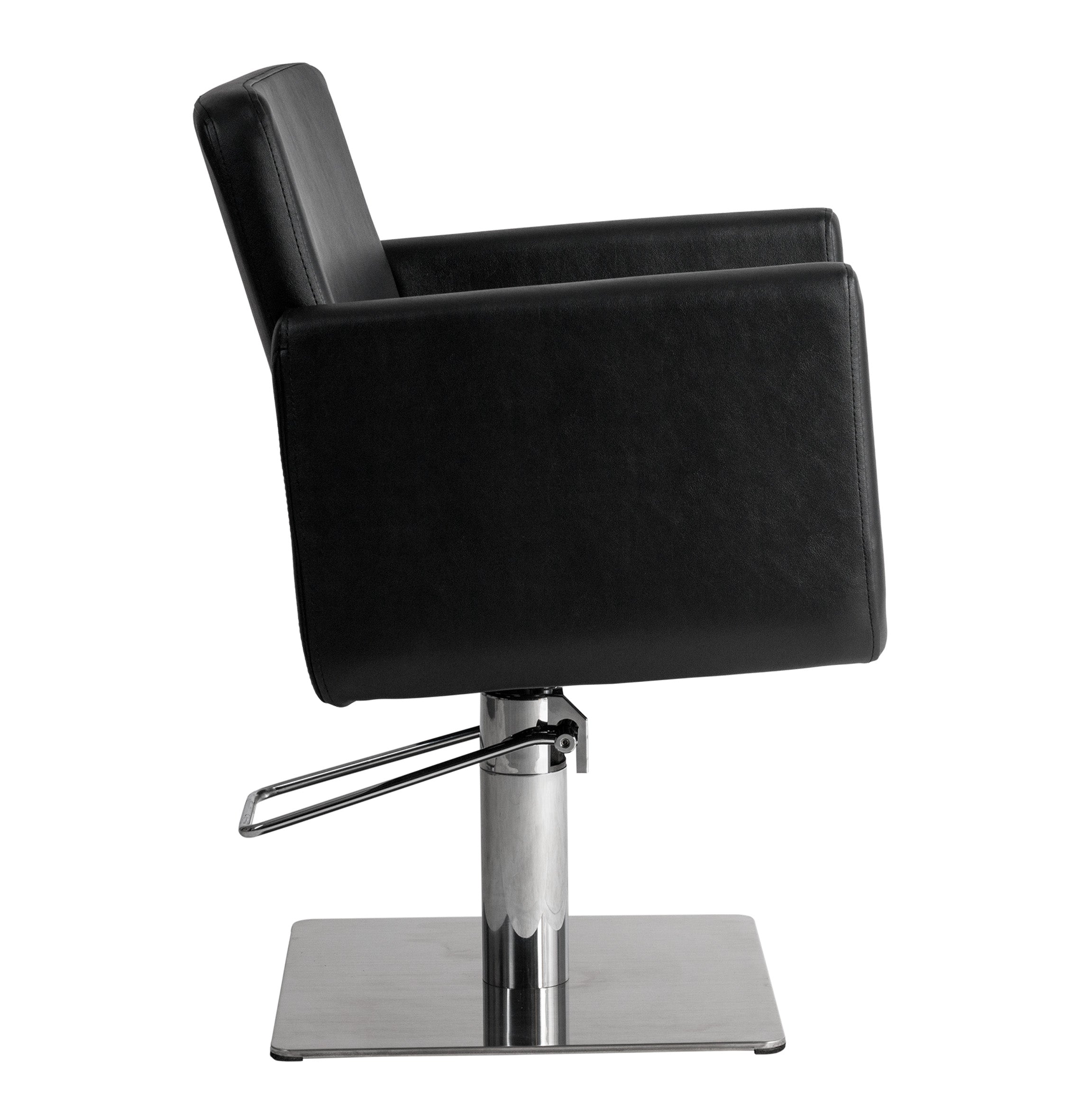 MYC CHIC Q Friseurstuhl in eleganter Schwarz-Farbe, Luxuriöser Friseur stuhl