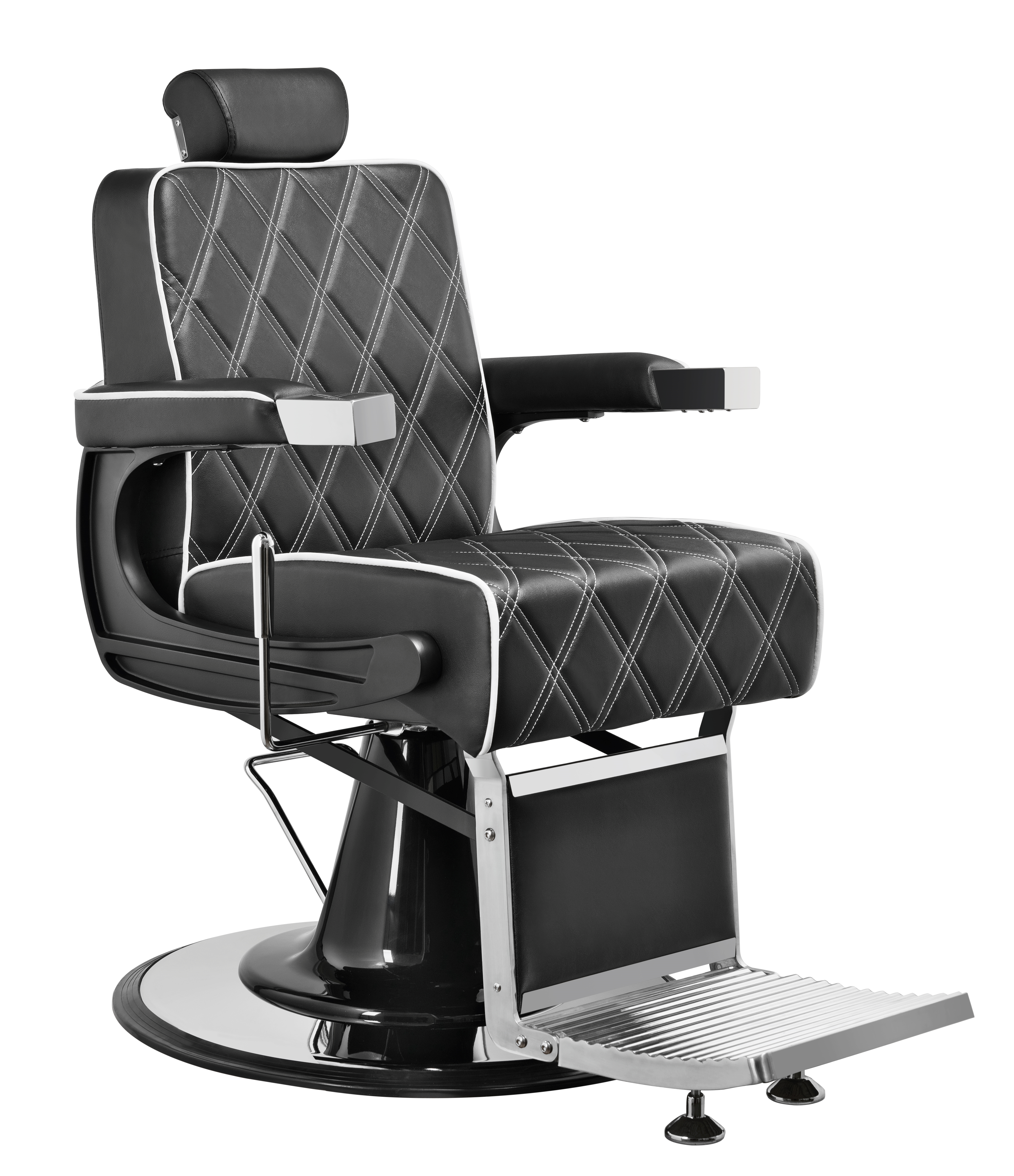 MYC TEMPLE 2.0 Barberstuhl Premium – Moderner Friseurstuhl mit Hydraulikpumpe und Fußstütze