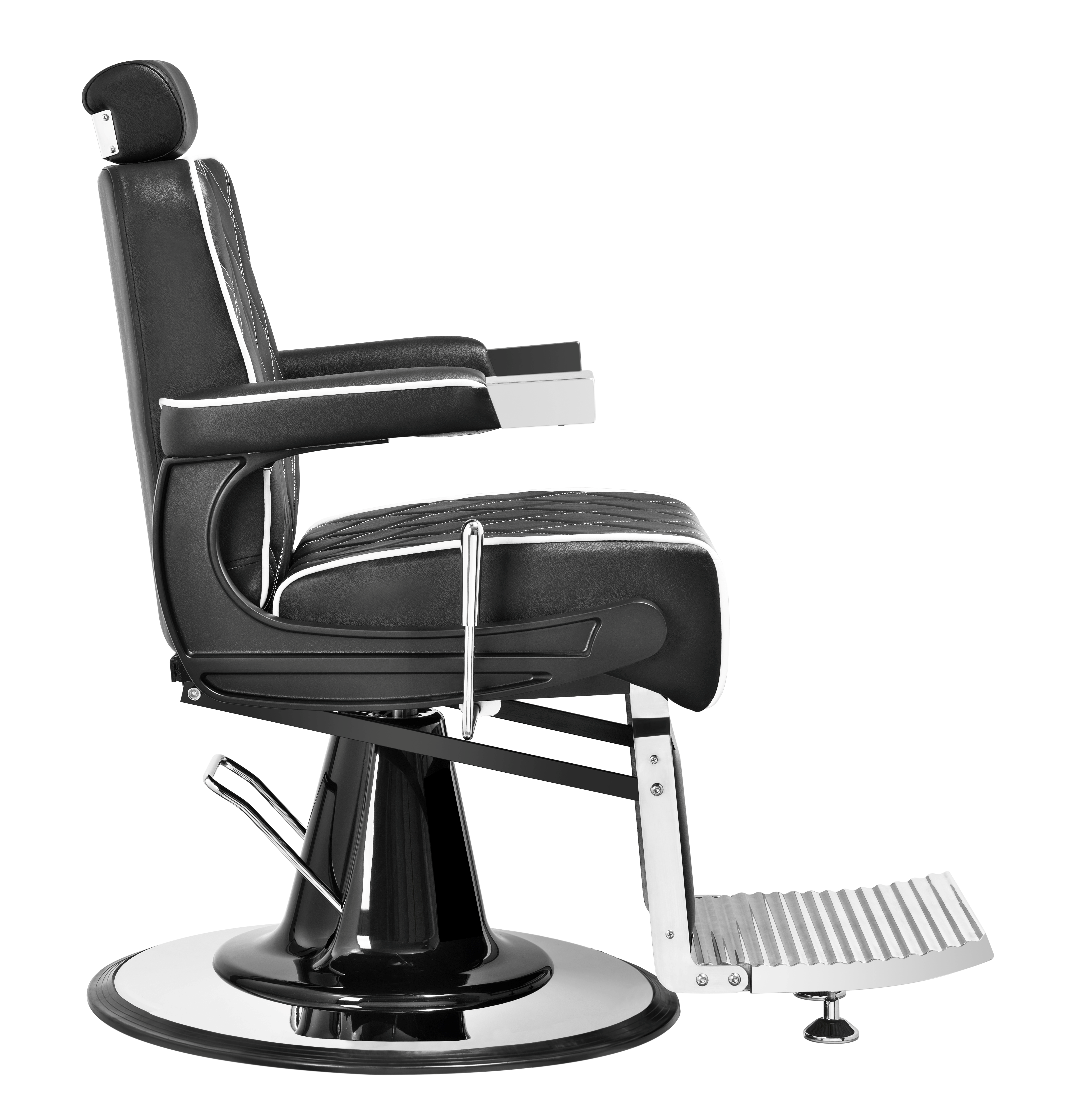 MYC TEMPLE 2.0 Barberstuhl Premium – Moderner Friseurstuhl mit Hydraulikpumpe und Fußstütze