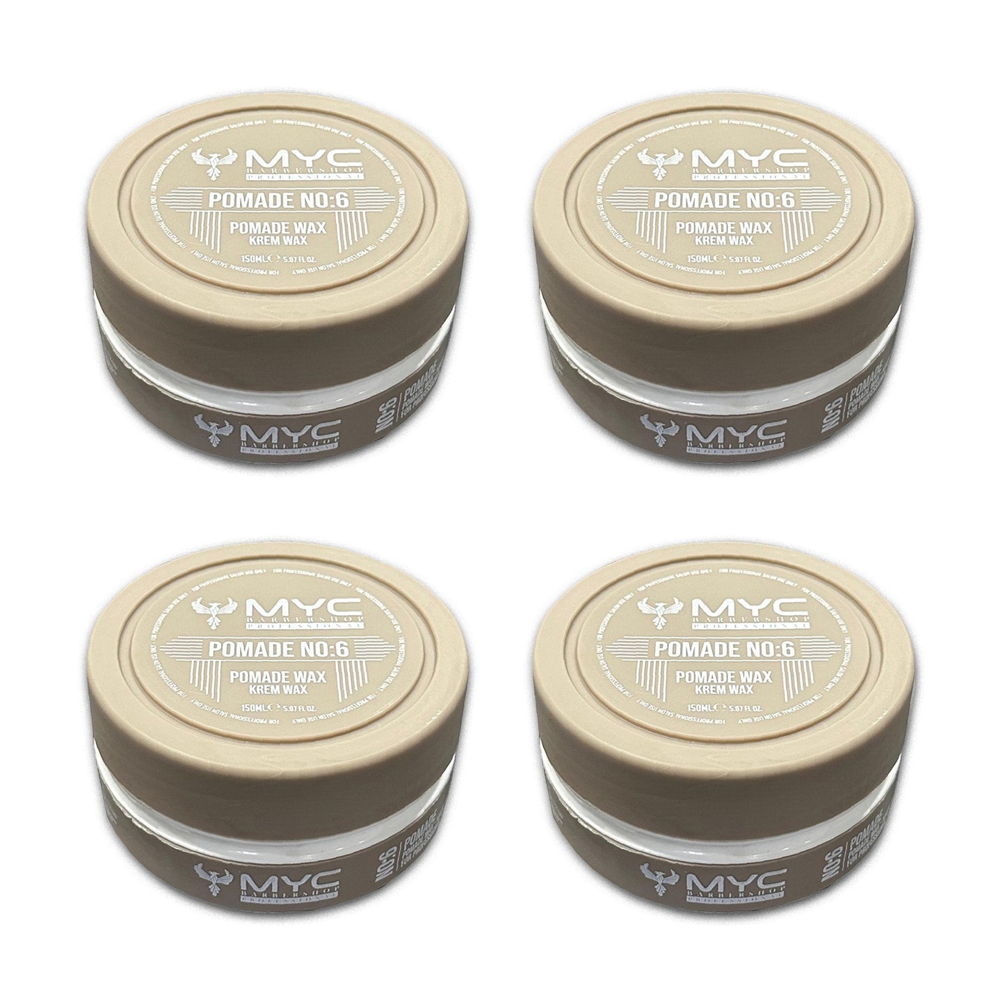 MYC Pomade No:6 – 4er Pack – Klassischer Glanz & Weicher Halt