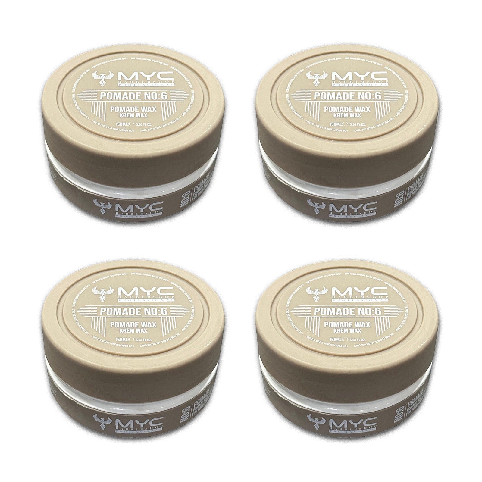 MYC Pomade No:6 – 4er Pack – Klassischer Glanz & Weicher Halt
