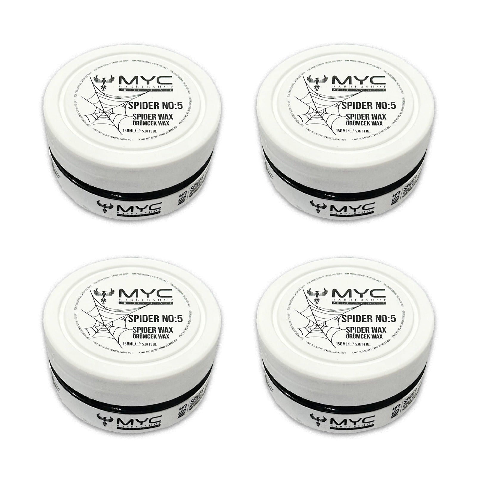 MYC Spider Wax No:5 – 4er Pack – Elastischer Halt & Glänzender Look