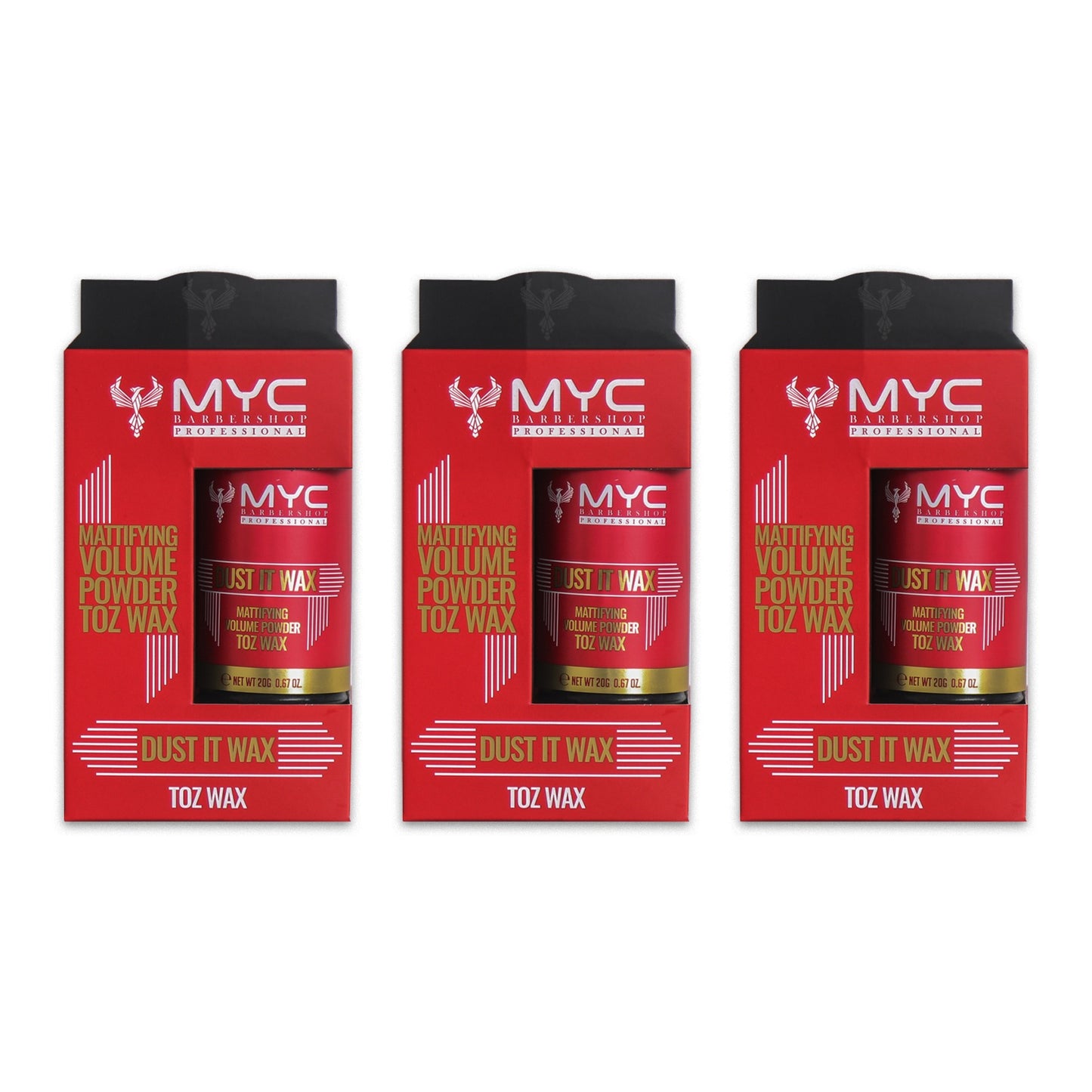 MYC Dust It Wax  Medium– 3er Pack – Natürliches Volumen & Matt-Finish