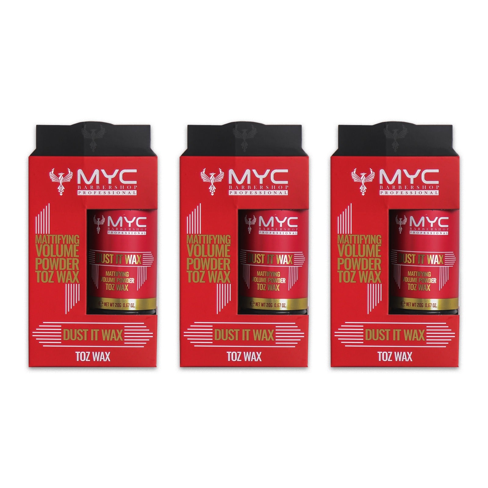 MYC Dust It Wax  Medium– 3er Pack – Natürliches Volumen & Matt-Finish