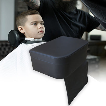Premium Kinder Sitzkissen für Friseurstuhl – rutschfest, Wasserabweisend & Pflegeleicht – Schwarze PU-Leder Sitzerhöhung für Kinderhaarschnitt – Extra Dick & Komfortabel