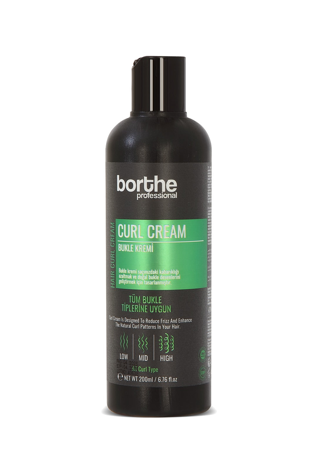 Borthe Professional Curl Cream 200 ml – Lockencreme gegen Frizz für definierte Locken