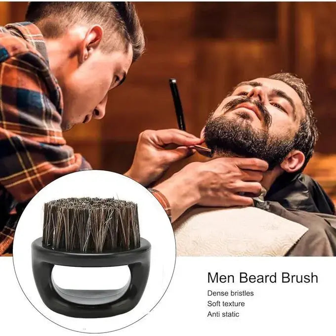 MEN GROOMING BARBER PRO Finger Brush – Nacken- & Haarbürste aus 100 % Pferdehaar